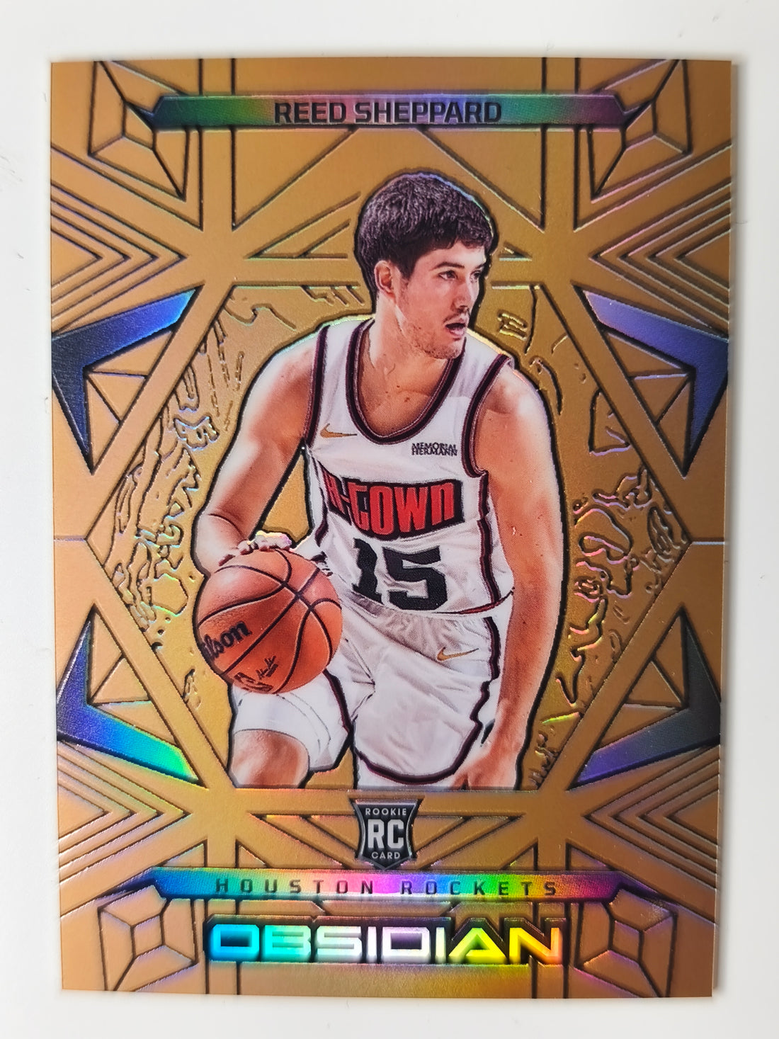 2024-25 Panini Obsidian Electric Etch Bronze Flood 80/99 Reed Sheppard #160