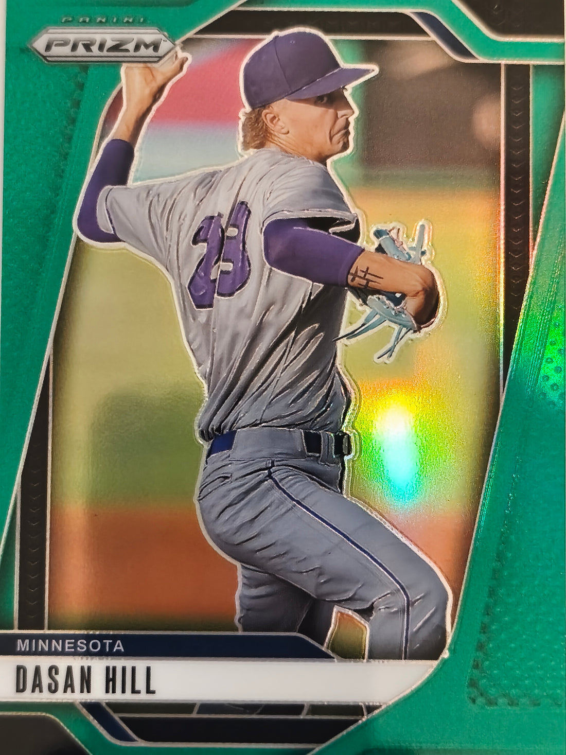 2025 Panini Prizm Baseball Green Prizms Dasan Hill #188