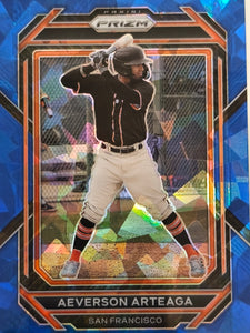 2023 Panini Prizm Baseball Blue Ice Prizms Aeverson Arteaga #172