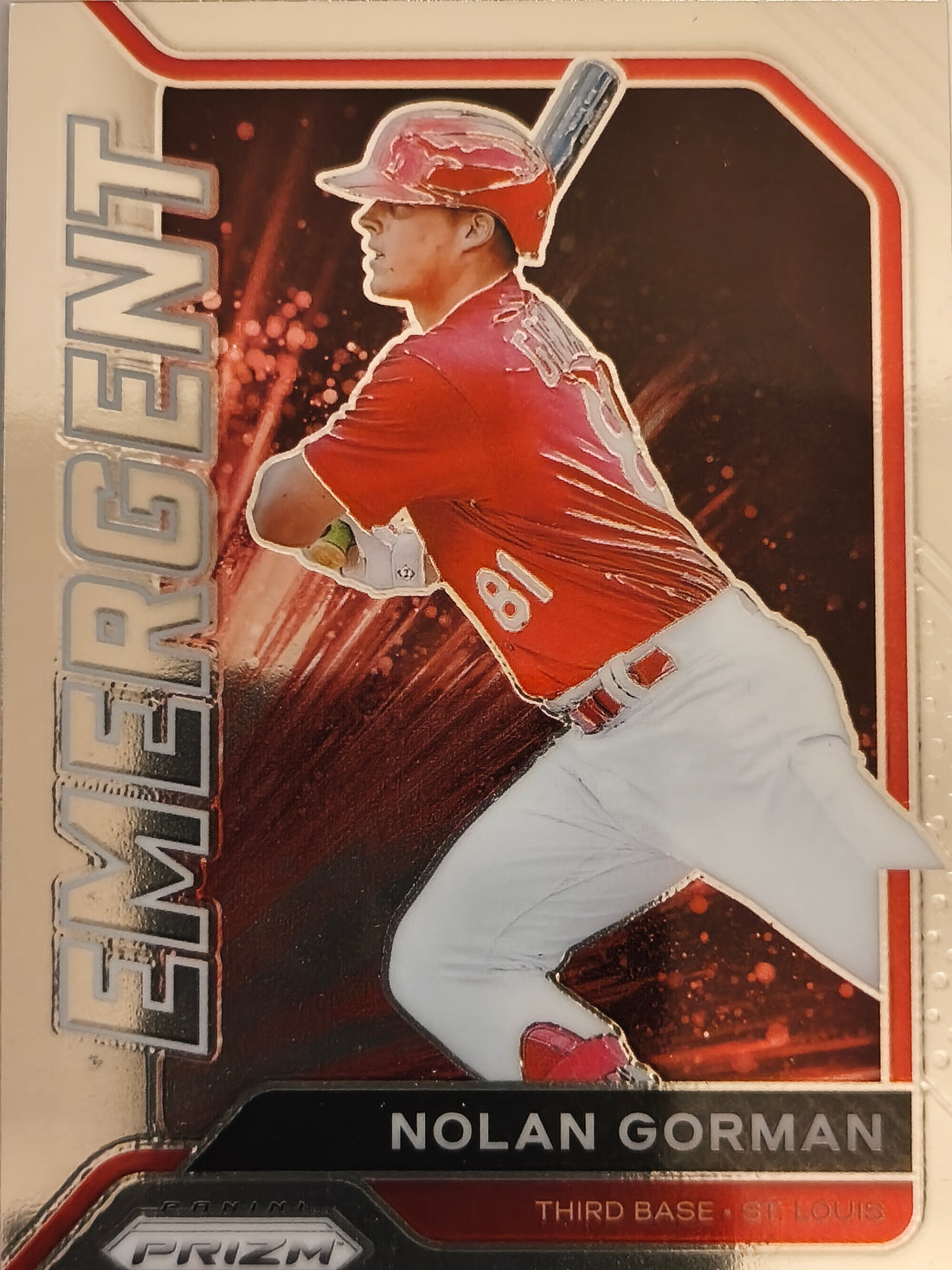 2021 Panini Prizm Baseball Emergent Nolan Gorman #EM11