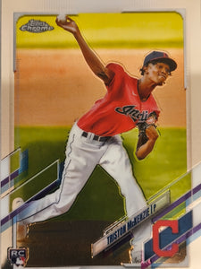 2021 Topps Chrome Baseball Triston McKenzie #21 Rookie