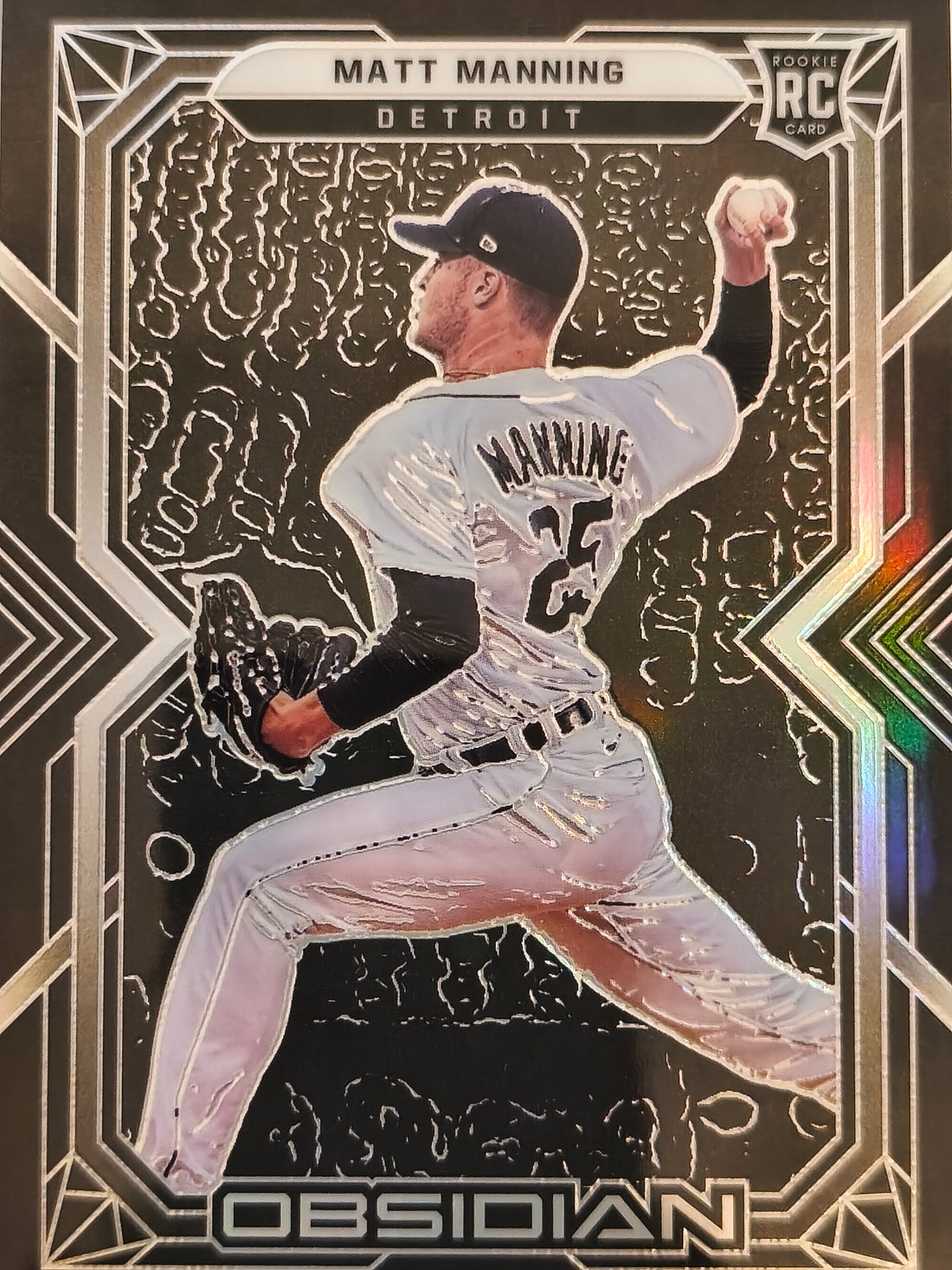 2022 Panini Chronicles Baseball Obsidian Matt Manning #7 Rookie