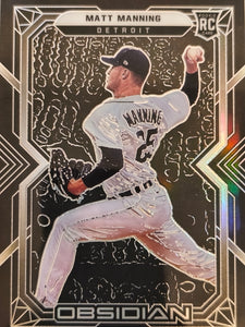 2022 Panini Chronicles Baseball Obsidian Matt Manning #7 Rookie