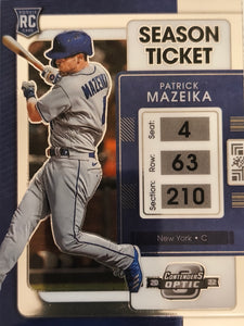 2022 Panini Chronicles Baseball Contenders Optic Patrick Mazeika #18