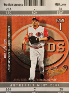 2004 Fleer Authentix Baseball Austin Kearns #63