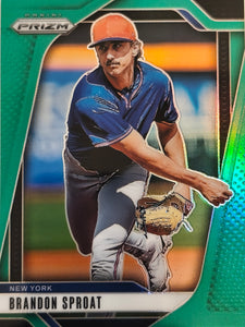 2025 Panini Prizm Baseball Green Prizms Brandon Sproat #136