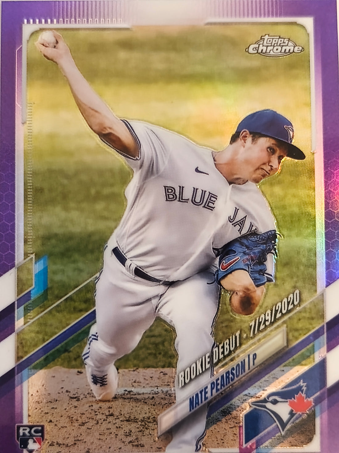 2021 Topps Chrome Update Baseball Purple Refractor Nate Pearson #USC48