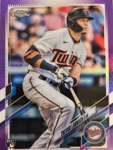 2021 Topps Chrome Update Baseball Purple Refractor Trevor Larnach #USC69 Rookie