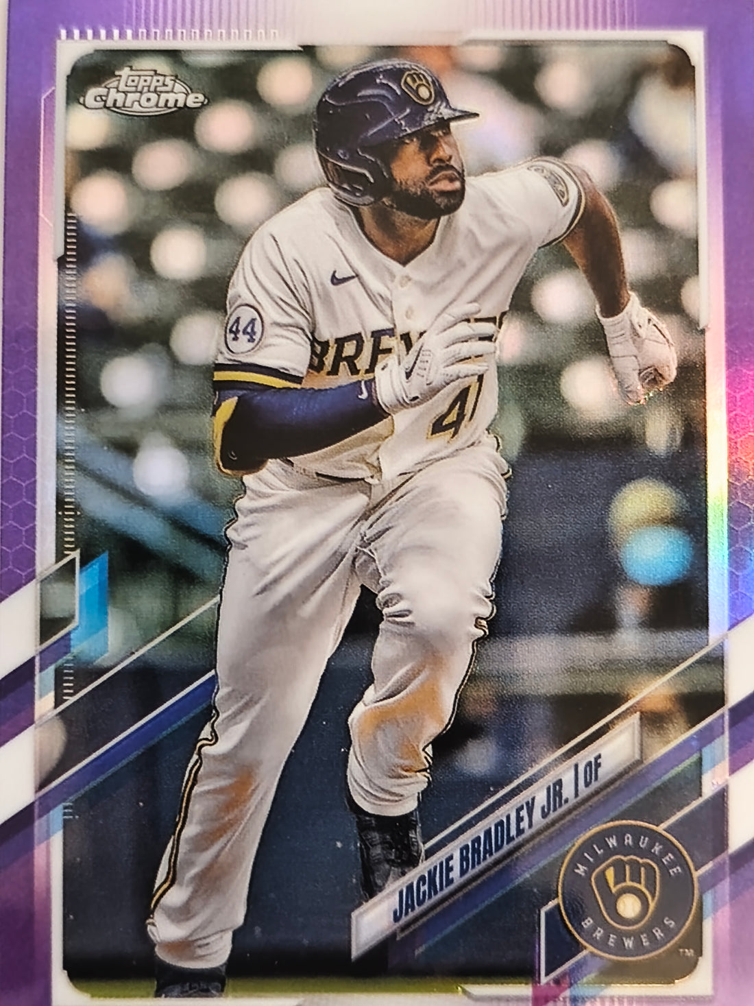 2021 Topps Chrome Update Baseball Purple Refractor Jackie Bradley Jr. #USC10