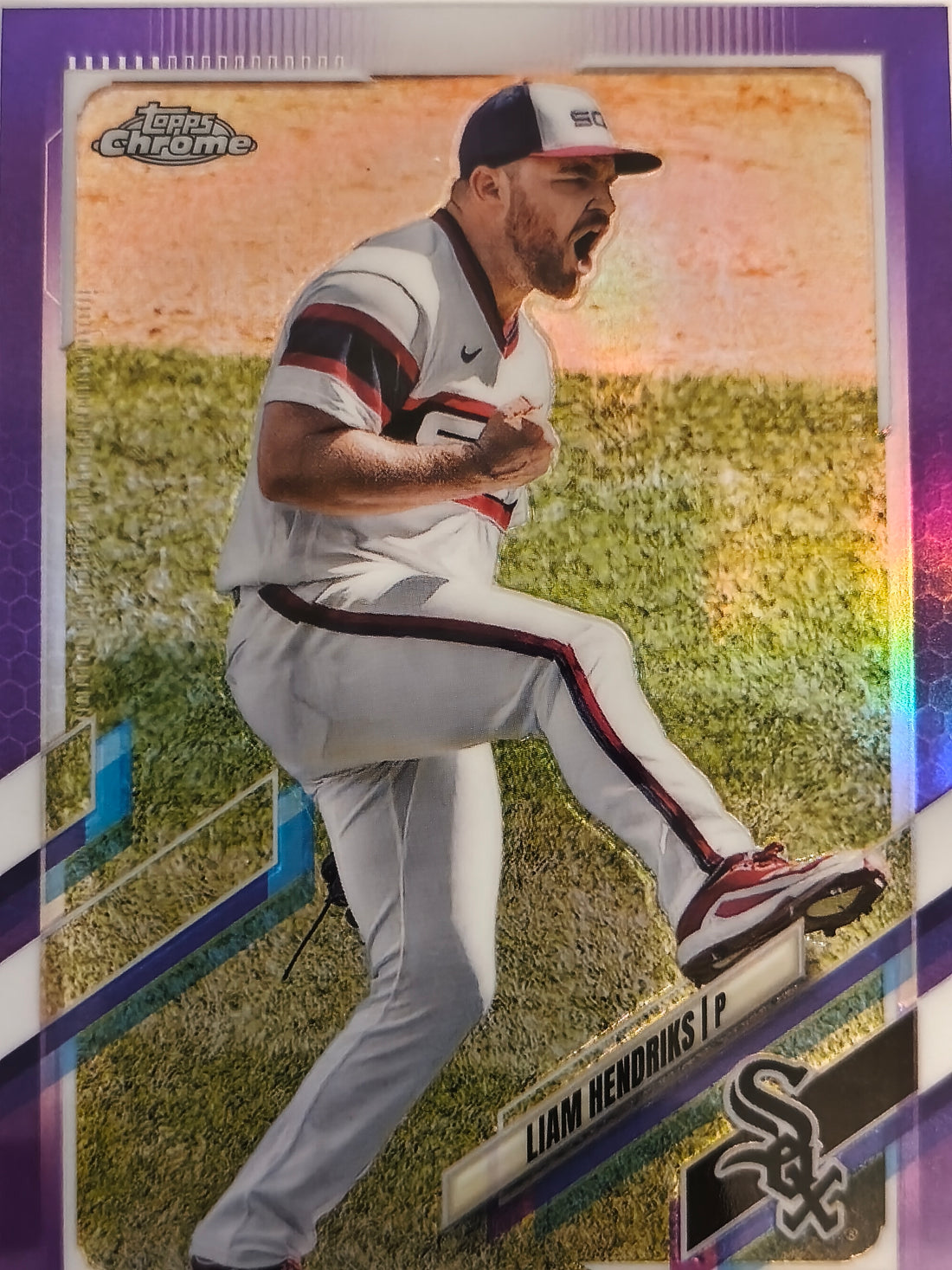 2021 Topps Chrome Update Baseball Purple Refractor Liam Hendriks #USC87
