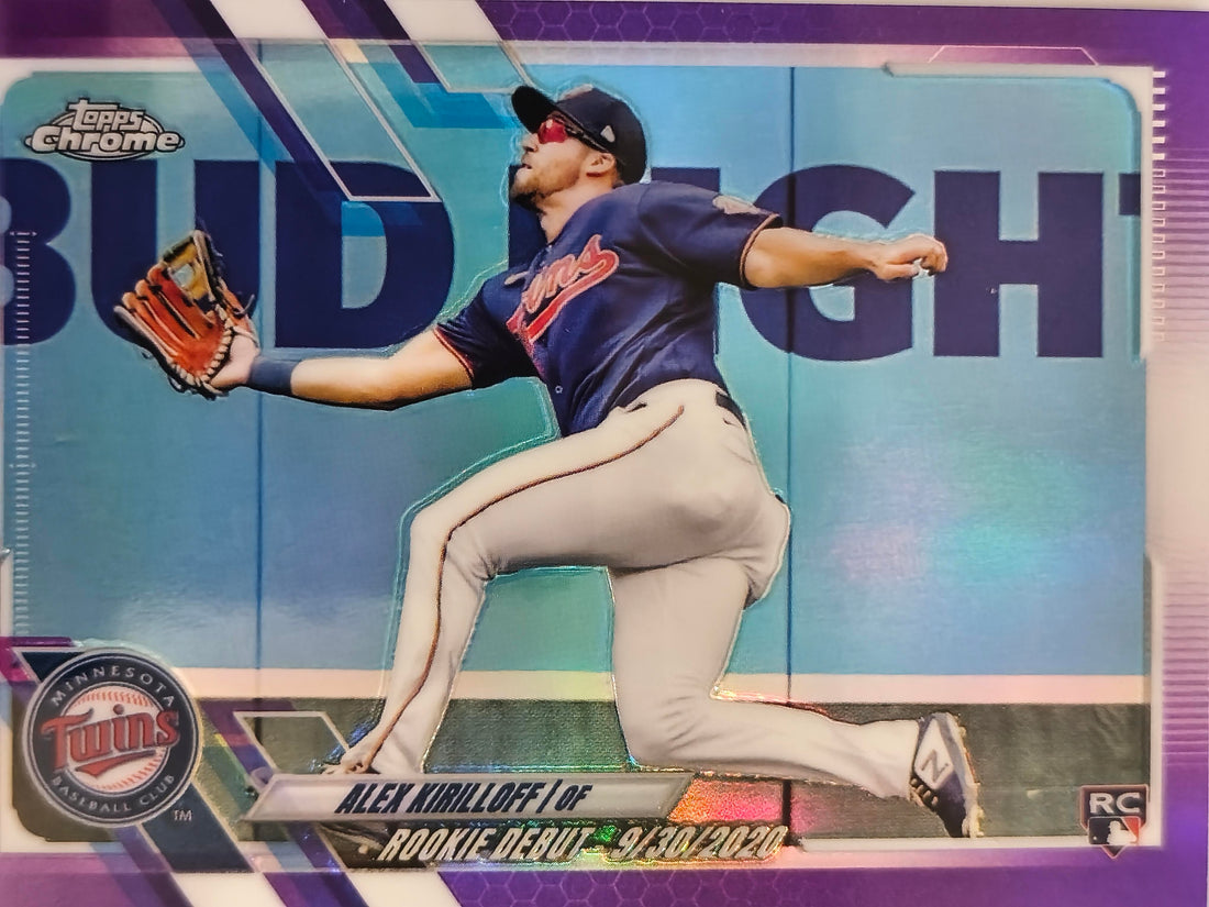 2021 Topps Chrome Update Baseball Purple Refractor Alex Kirilloff #USC11