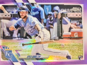 2021 Topps Chrome Update Baseball Purple Refractor Kyle Isbel #USC98 Rookie