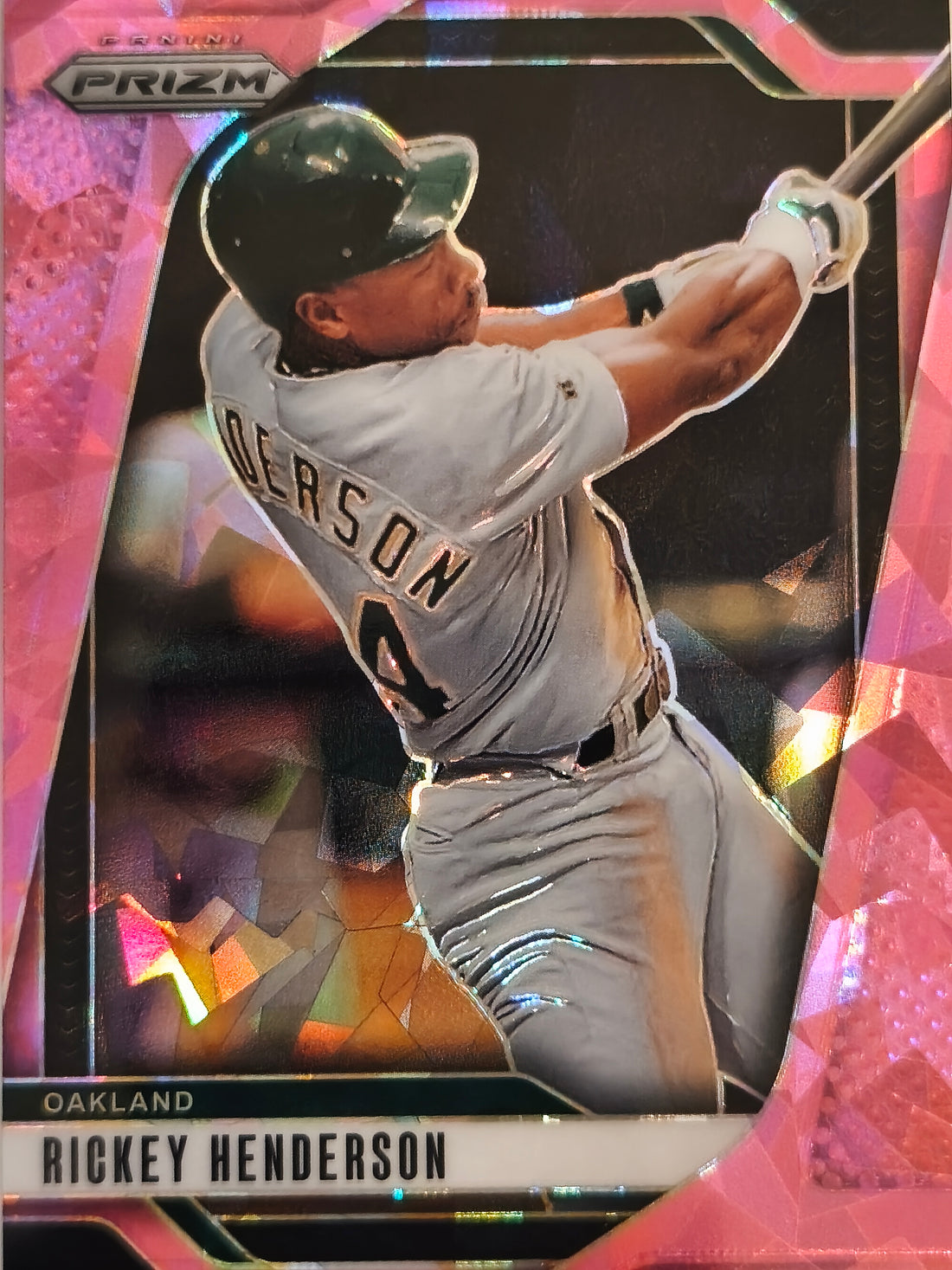 2025 Panini Prizm Baseball Pink Ice Prizms Rickey Henderson #230