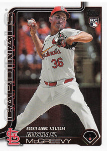 2025 Topps Update Baseball Michael McGreevy #US60