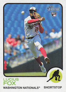 2022 Topps Heritage Baseball Lucius Fox #618 Rookie