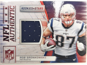 2018 Panini Rookies & Stars Football NFL Authentic Relics Rob Gronkowski #A-8