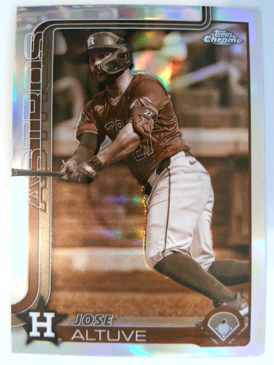 2025 Topps Chrome Baseball Sepia Refractors Jose Altuve #77