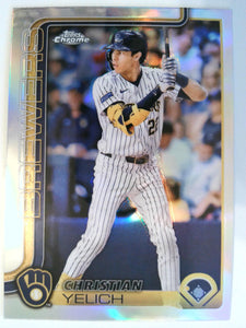 2025 Topps Chrome Baseball Refractors Christian Yelich #89