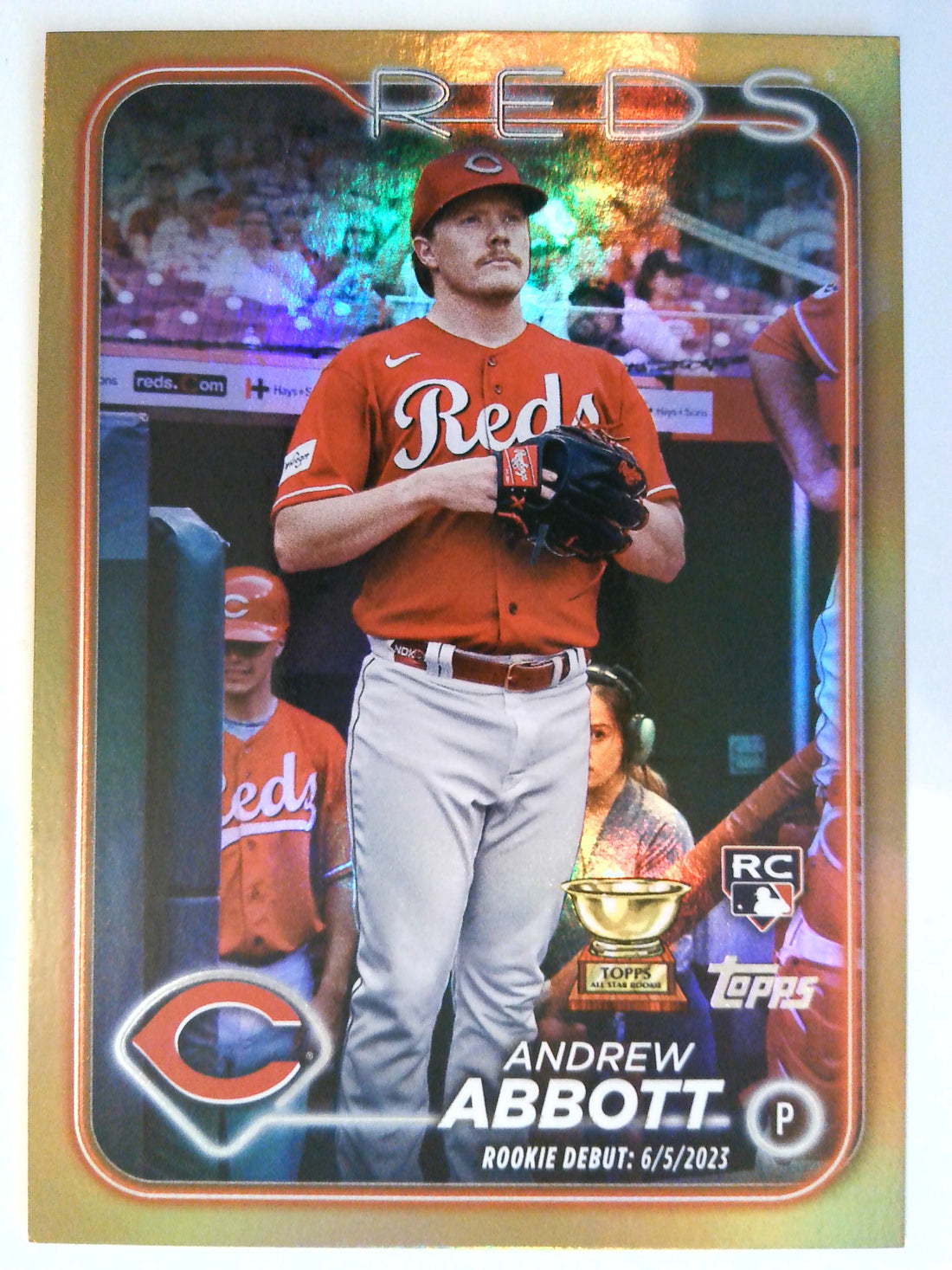 2024 Topps Update Baseball Gold Rainbow Foil Andrew Abbott #US304
