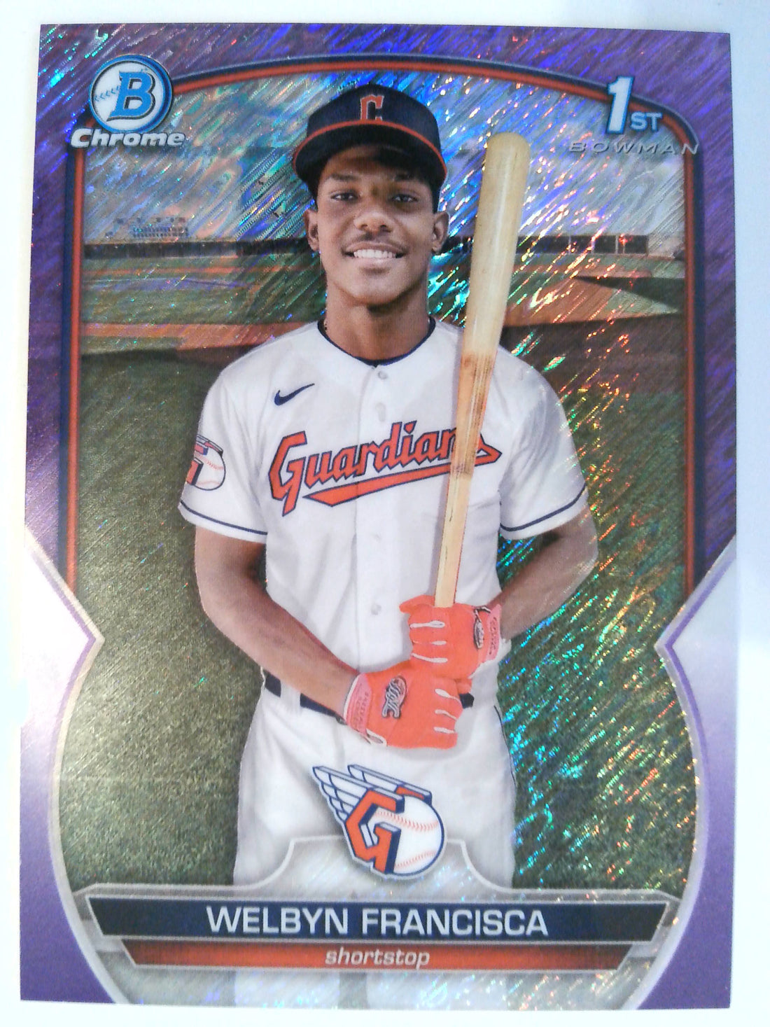 2023 Bowman Chrome Prospects Purple Shimmer 248/250 Welbyn Francisca #BCP-228
