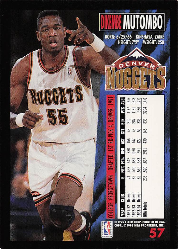 1994-95 Fleer European Basketball Dikembe Mutombo #57