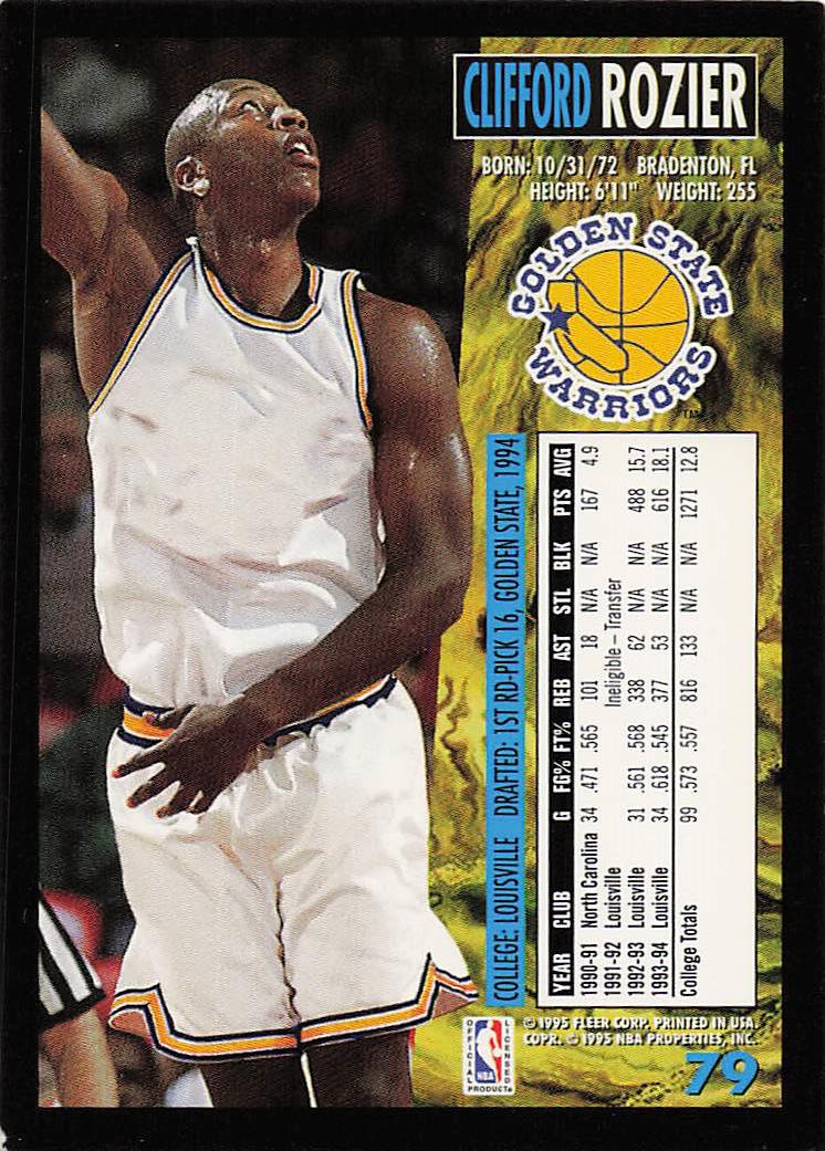 1994-95 Fleer European Basketball Clifford Rozier #79