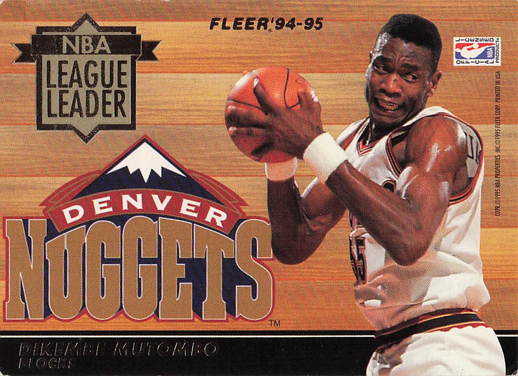 1994-95 Fleer European NBA League Leaders Dikembe Mutombo / Tracy Murray #NNO