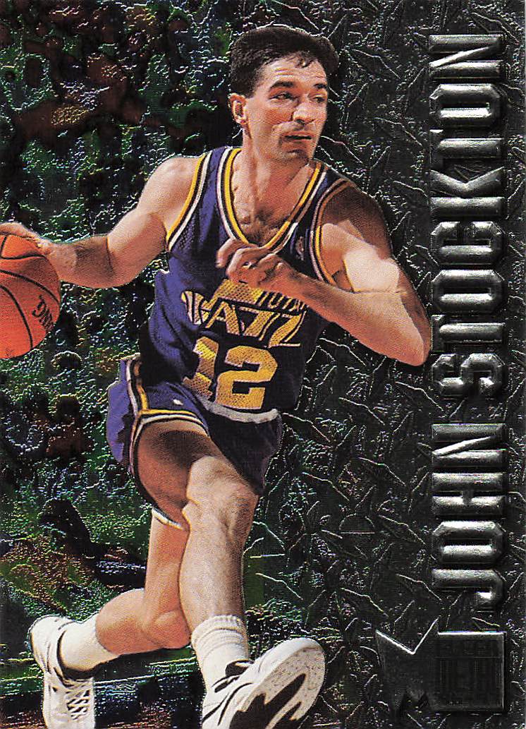 1996-97 Metal Basketball John Stockton #102