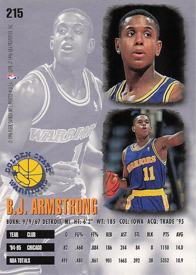1995-96 Ultra Basketball B.J. Armstrong #215