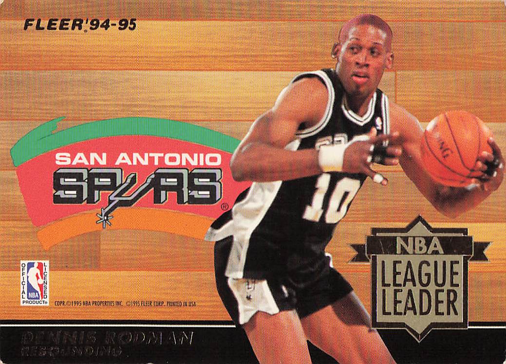 1994-95 Fleer NBA League Leaders Dennis Rodman / Mahmoud Abdul-Rauf #NNO