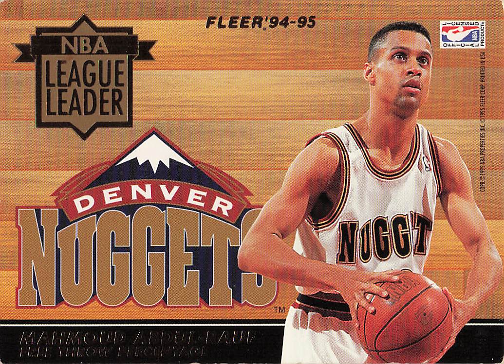 1994-95 Fleer NBA League Leaders Dennis Rodman / Mahmoud Abdul-Rauf #NNO