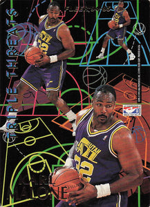 1994-95 Fleer European Triple Threats Latrell Sprewell / Karl Malone #NNO