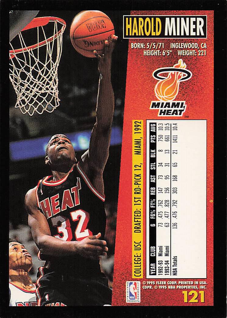 1994-95 Fleer European Basketball Harold Miner #121
