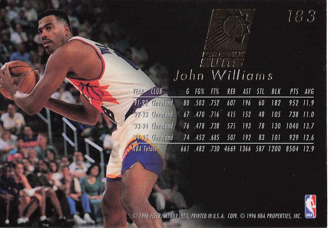 1995-96 Flair Basketball John Williams #183