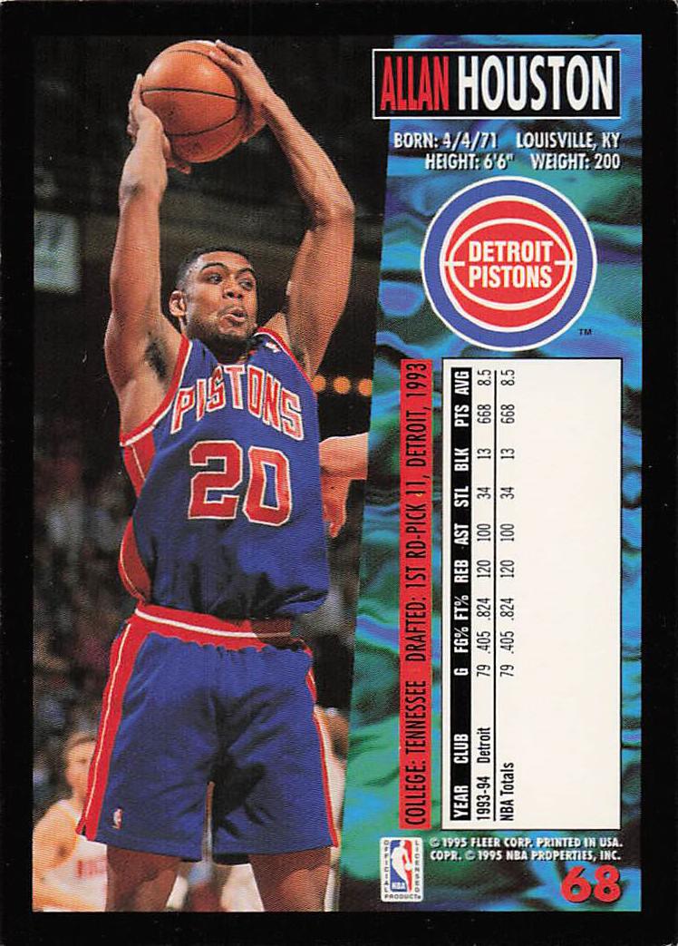 1994-95 Fleer European Basketball Allan Houston #68