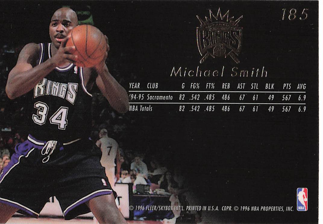 1995-96 Flair Basketball Michael Smith #185