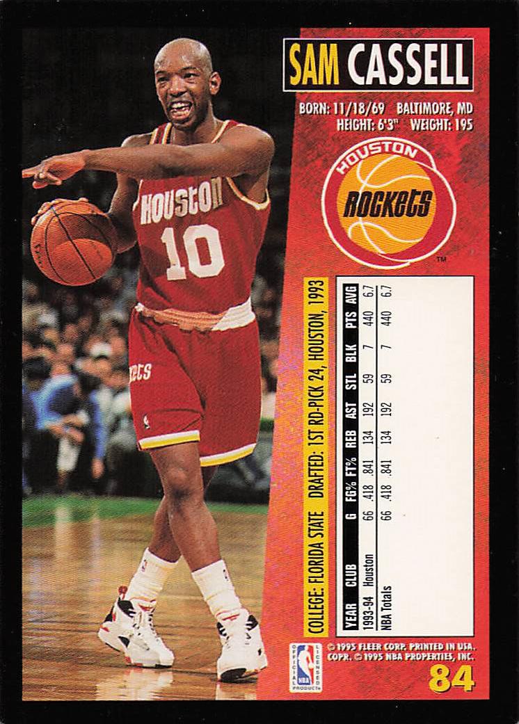 1994-95 Fleer European Basketball Sam Cassell #84