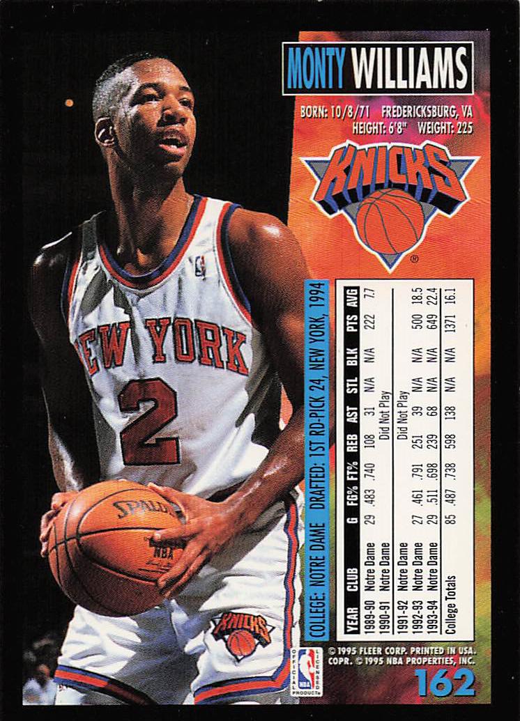 1994-95 Fleer European Basketball Monty Williams #162