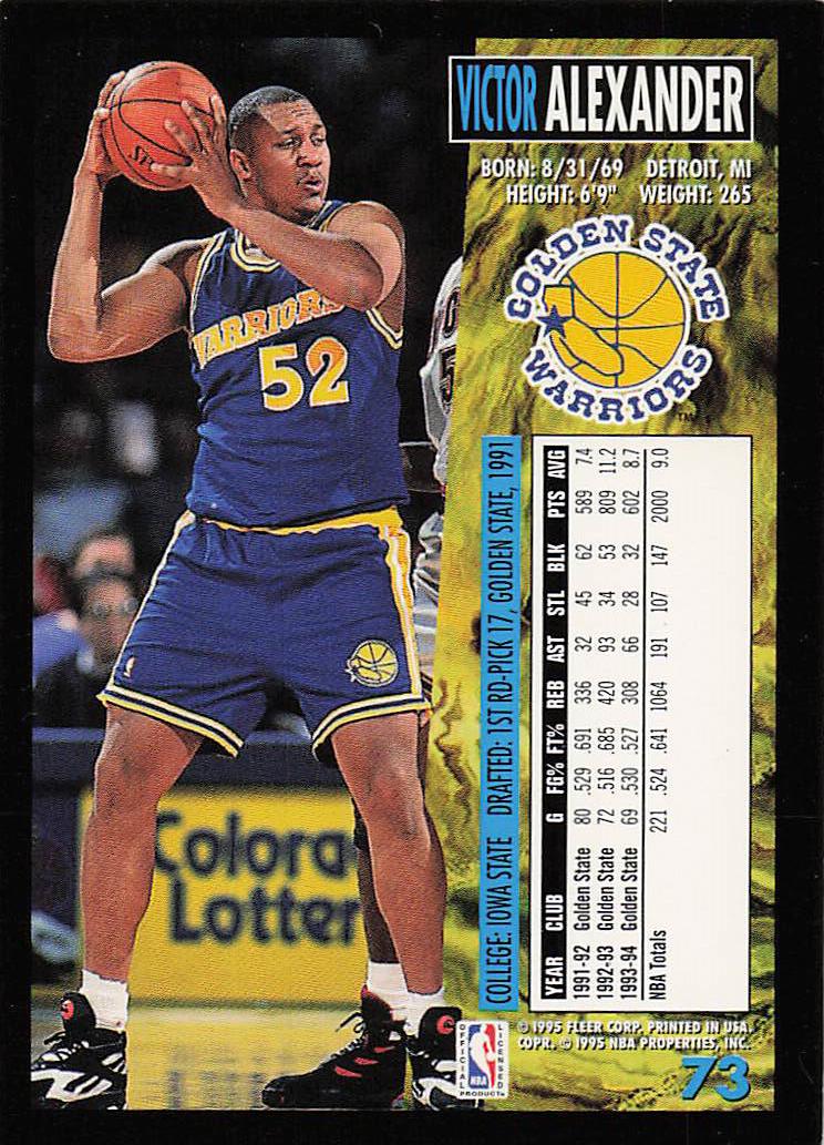 1994-95 Fleer European Basketball Victor Alexander #73