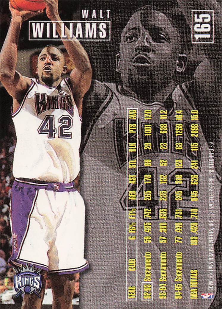 1995-96 Fleer European Basketball Walt Williams #165