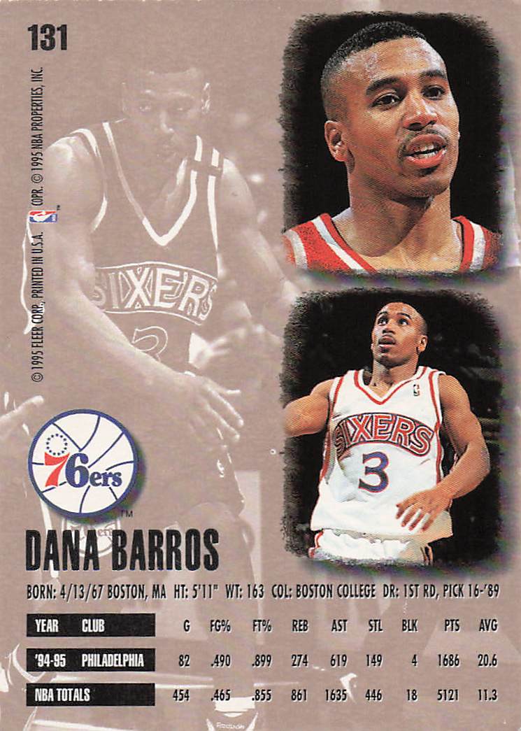 1995-96 Ultra Basketball Dana Barros #131
