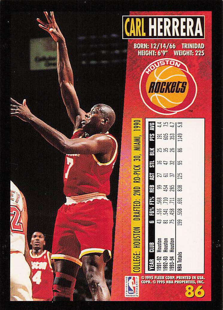 1994-95 Fleer European Basketball Carl Herrera #86