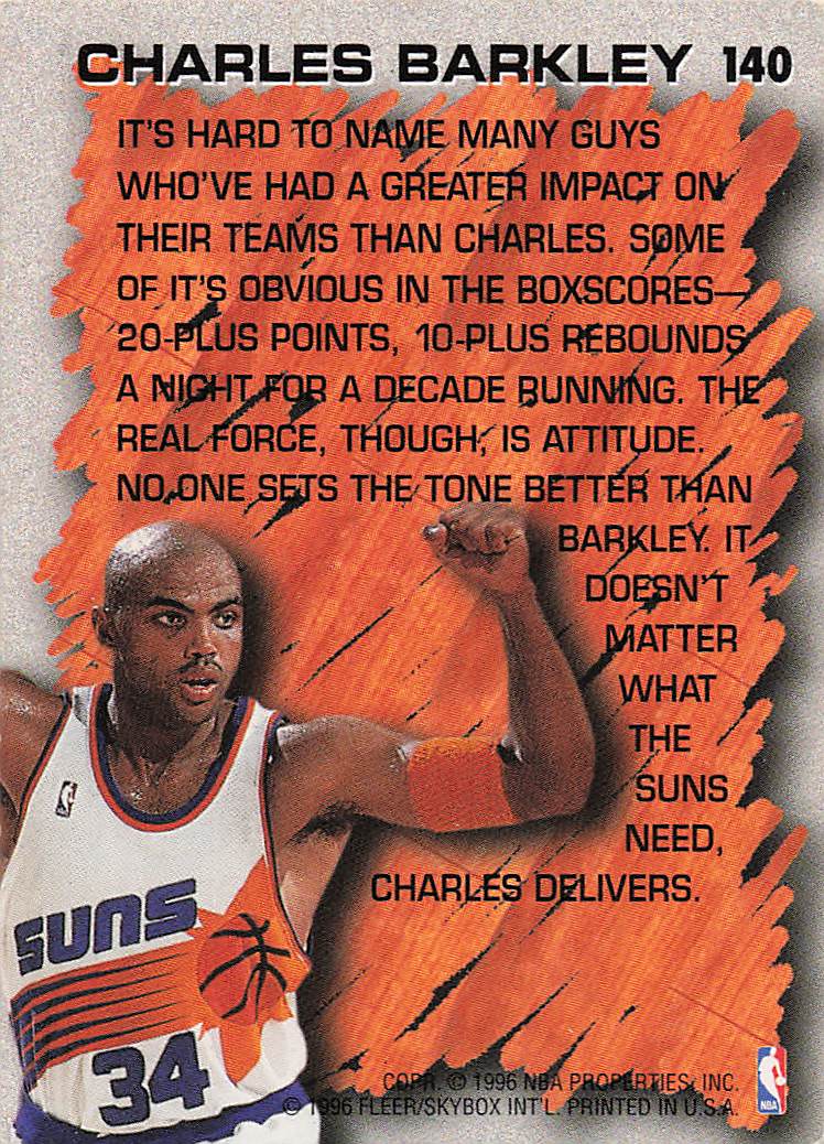 1996-97 Fleer Basketball Charles Barkley #140
