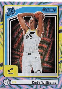 2024-25 Donruss Basketball Holo Laser Cody Williams #230 Rookie