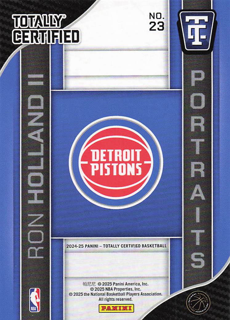 2024-25 Panini Totally Certified Basketball Portraits Ron Holland II #23