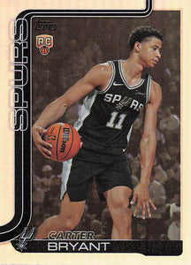 2025-26 Topps Basketball Rainbow Foilboard Carter Bryant #214 Rookie