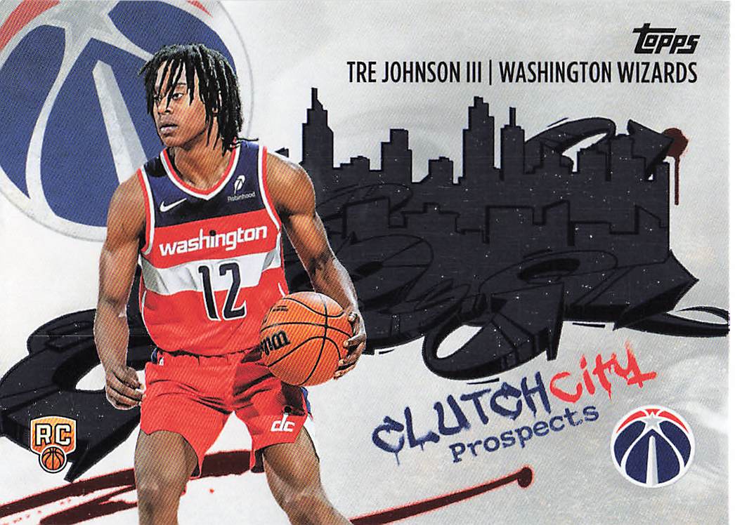 2025-26 Topps Basketball Clutch City Prospects Tre Johnson III #CC-6