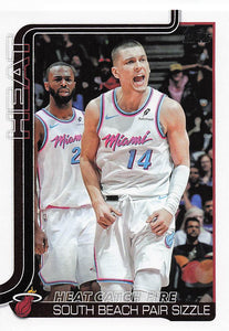 2025-26 Topps Basketball Heat Catch Fire: South Beach Pair Sizzle #284