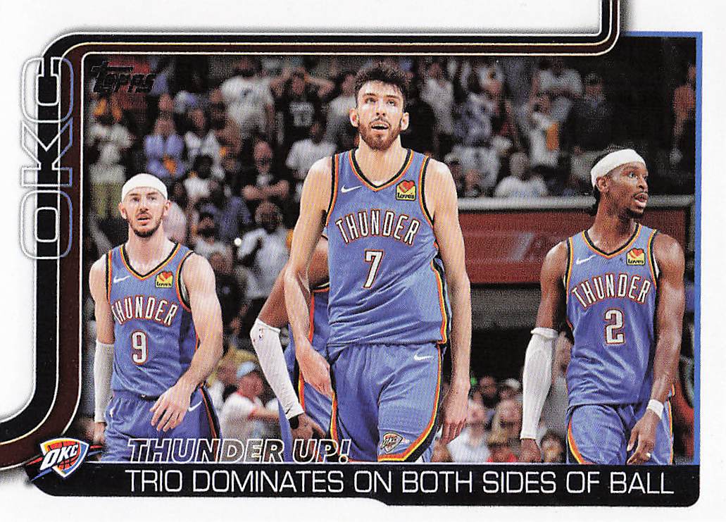 2025-26 Topps Basketball Thunder Up!: Trio Dominates On Both Sides Of Ball #288