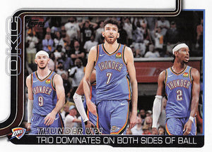2025-26 Topps Basketball Thunder Up!: Trio Dominates On Both Sides Of Ball #288